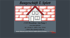 Desktop Screenshot of bau-splett.de