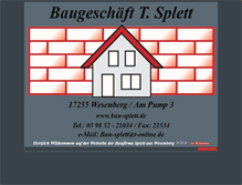 Tablet Screenshot of bau-splett.de